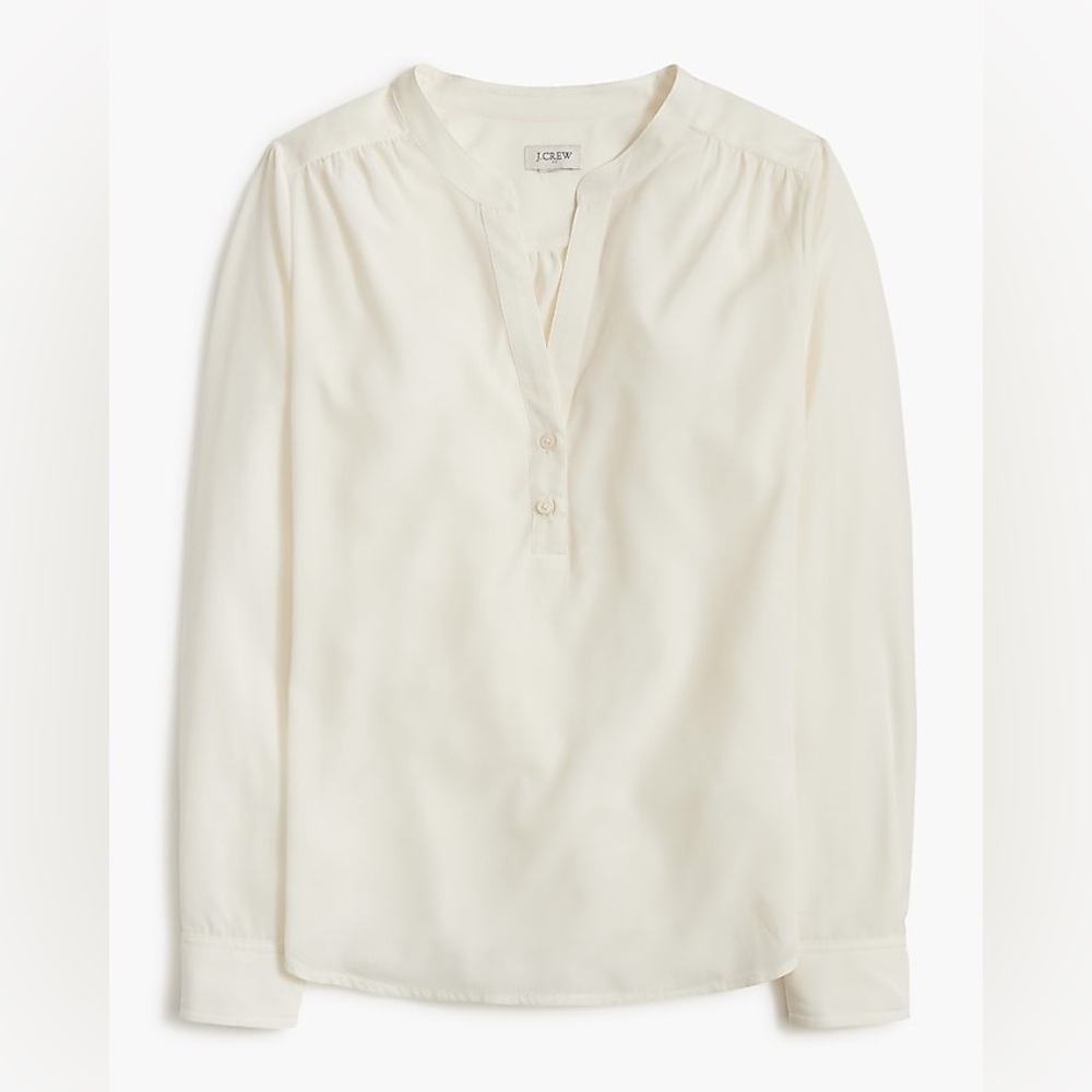 J. Crew Factory Popover Placket Blouse - Picture 11 of 11